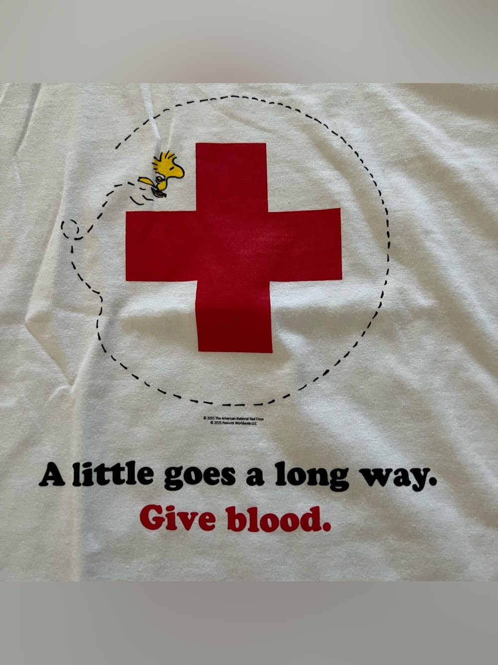 American Red Cross Flying Woodstock T Shirt 2025 Size Large Peanuts Limited - Picture 3 of 8
